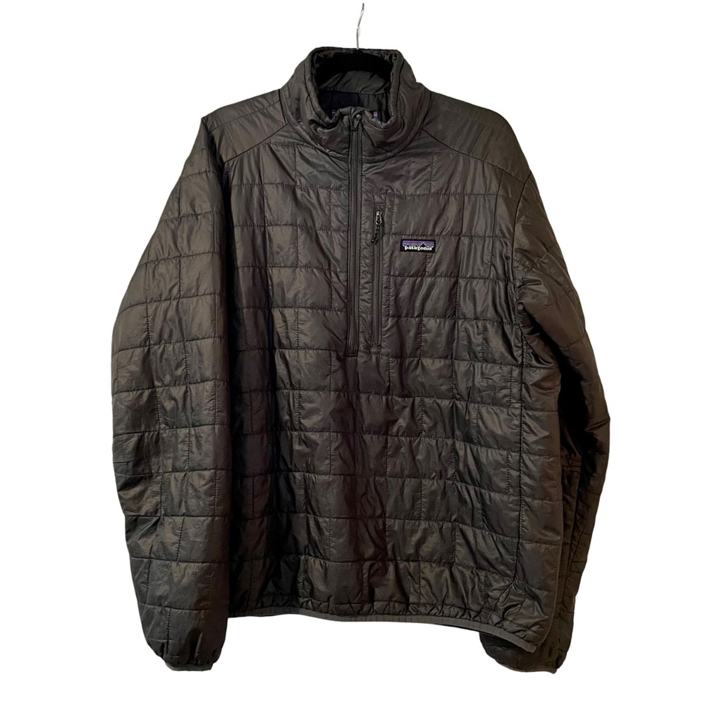 Patagonia 1/4 Zip Nano Puff Jacket, Charcoal Grey, Size XL